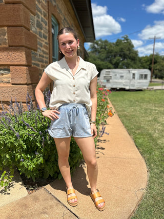 Boxy Button Down | Natural