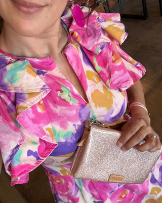 Petals Midi Dress | Pink + Multi