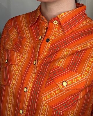 Women's Cruel Denim Long Sleeve| Orange Print