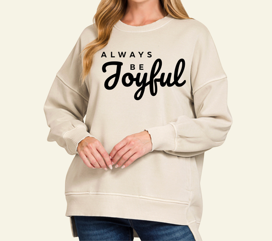 Always be Joyful | Sweatshirt | Sand Beige
