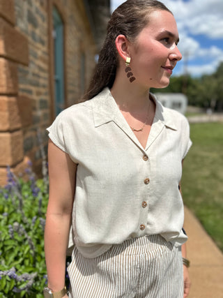 Boxy Button Down | Natural