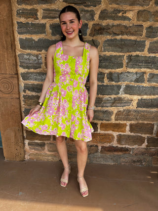 Green Kiss Mini Dress | Apple Green