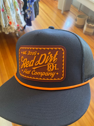 Red Dirt Hat - cowboy up - navy orange