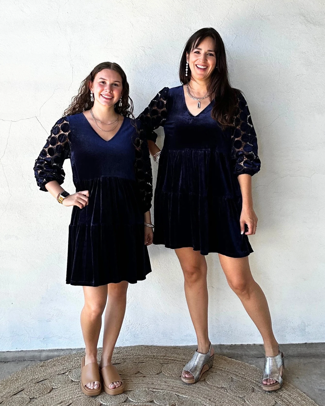 Diana Velvet Mini Dress | Navy