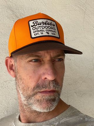 Burlebo | Cap | Blaze Outdoors | Orange + Brown Bill