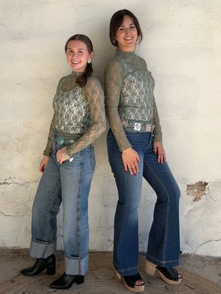 Layer Up Lace Top | Soft Green