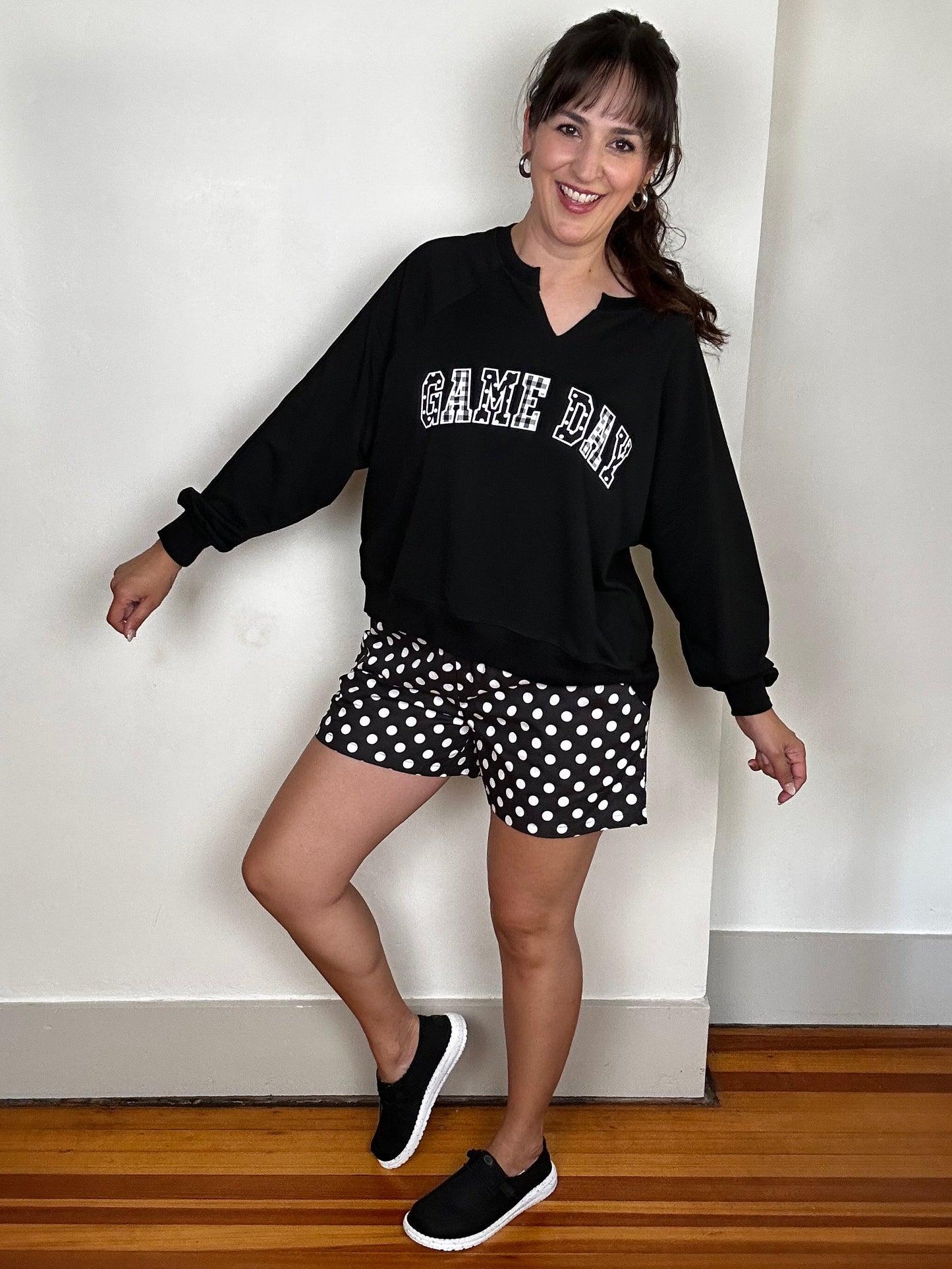 Easy Win Polka Dot Boxer Shorts | Black + White