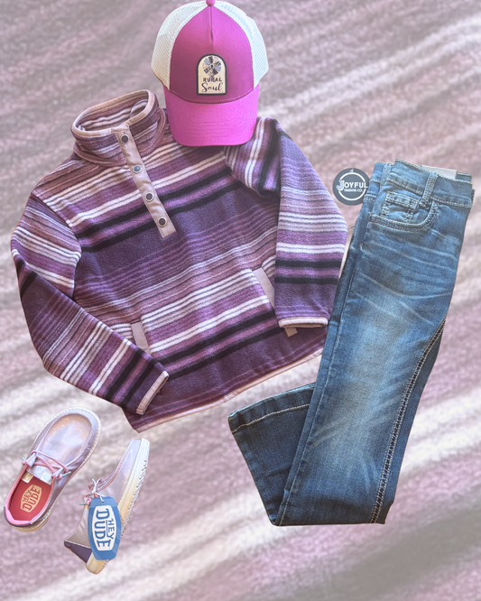 CINCH | GIRLS Fleece Pullover | Purple