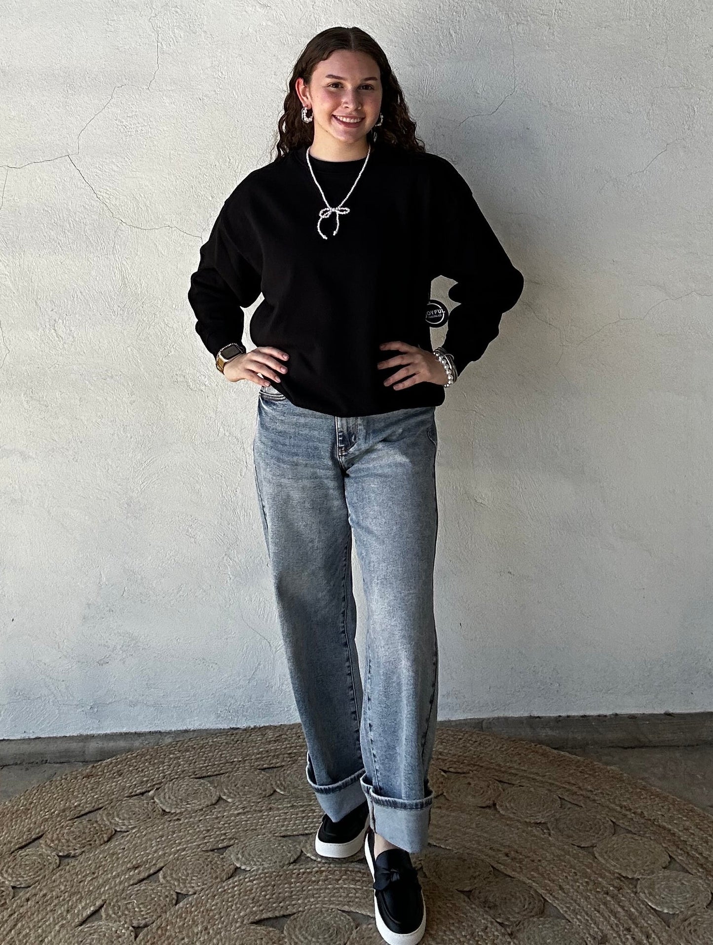 Fleece Crewneck Sweatshirt | Black