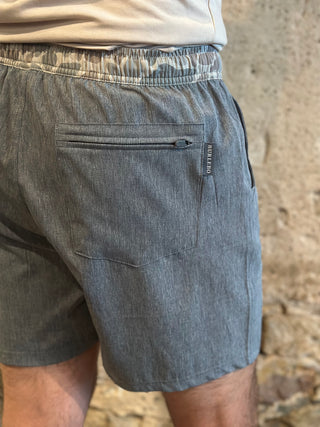 Burlebo | Athletic Shorts | Grizzly Gray + Classic Deer Camo Liner