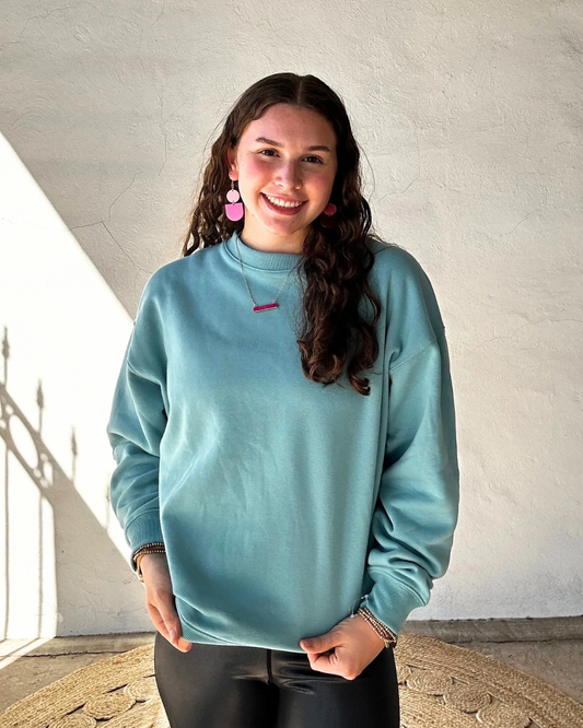 Fleece Crewneck Sweatshirt | Dusty Teal