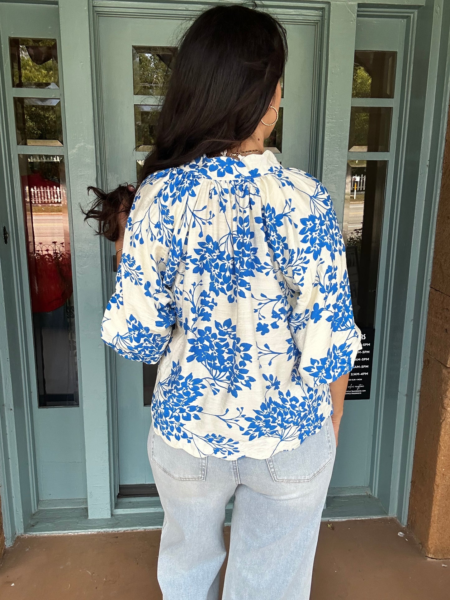 Cherry Blossom Top | Blue