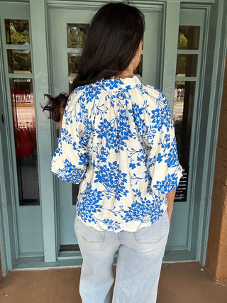 Cherry Blossom Top | Blue