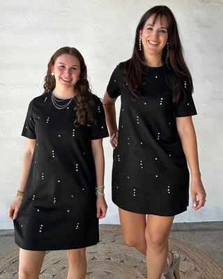 Diamonds in the Sky Mini Dress | Black