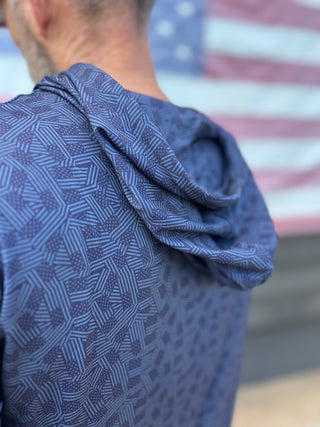 Burlebo | Performance Hoodie | Stars & Stripes - Navy