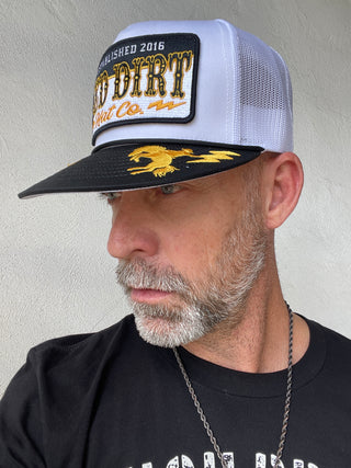 Red Dirt Hat | High VoltageCap | white / White Black Bill Black Rope 5 Pael