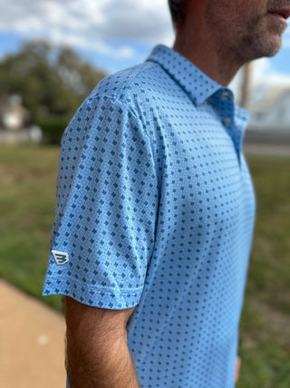 Burlebo | Performance Polo | Texas Light Blue