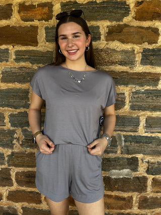 Every Day Set | Short Sleeve Top + Shorts | Latte