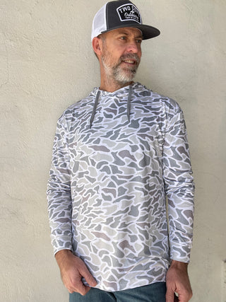 Burlebo | Performance Hoodie | White Camo