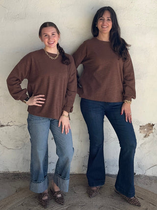 Daniela Knit Top | Brown