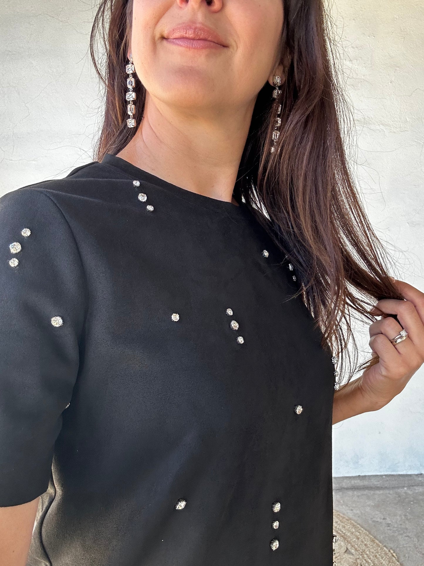 Diamonds in the Sky Mini Dress | Black