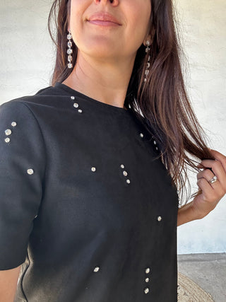 Diamonds in the Sky Mini Dress | Black