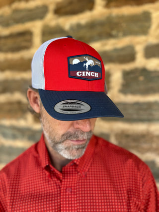 Cinch Mens Trucker Cap | Red