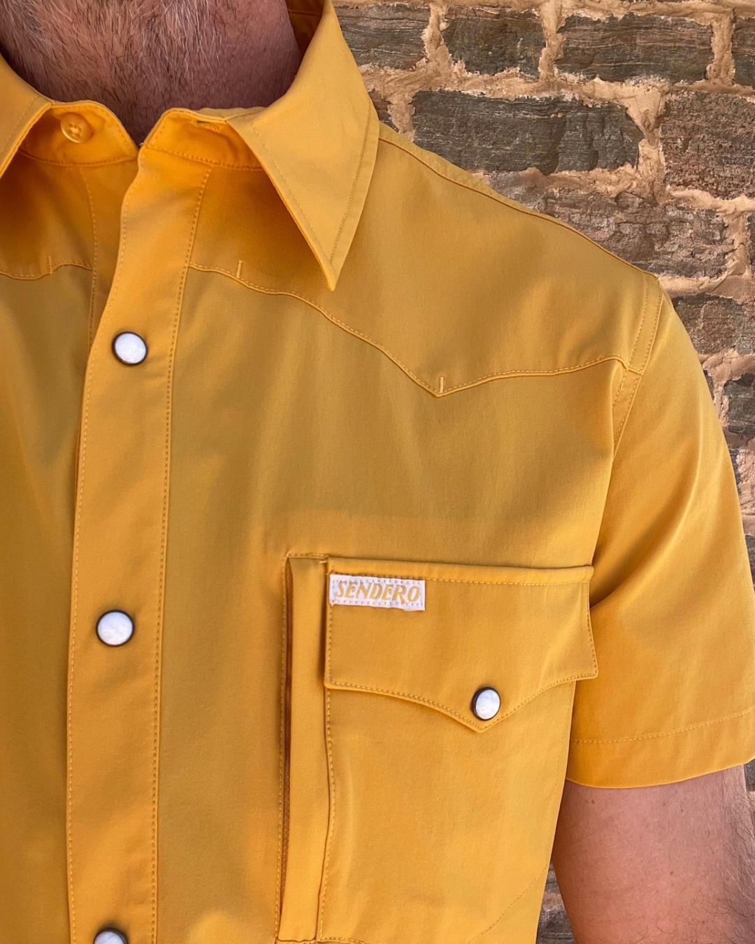 Sendero | Confluence Tech Shirt Short Sleeve| Mustard