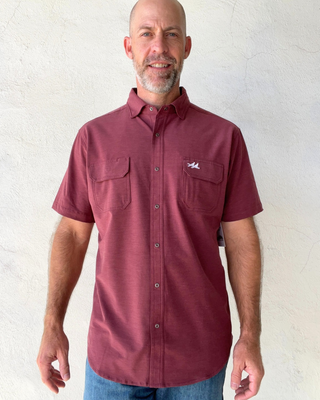Two Dove Outdoors | The Rio Short Sleeve | The Brazos Maroon