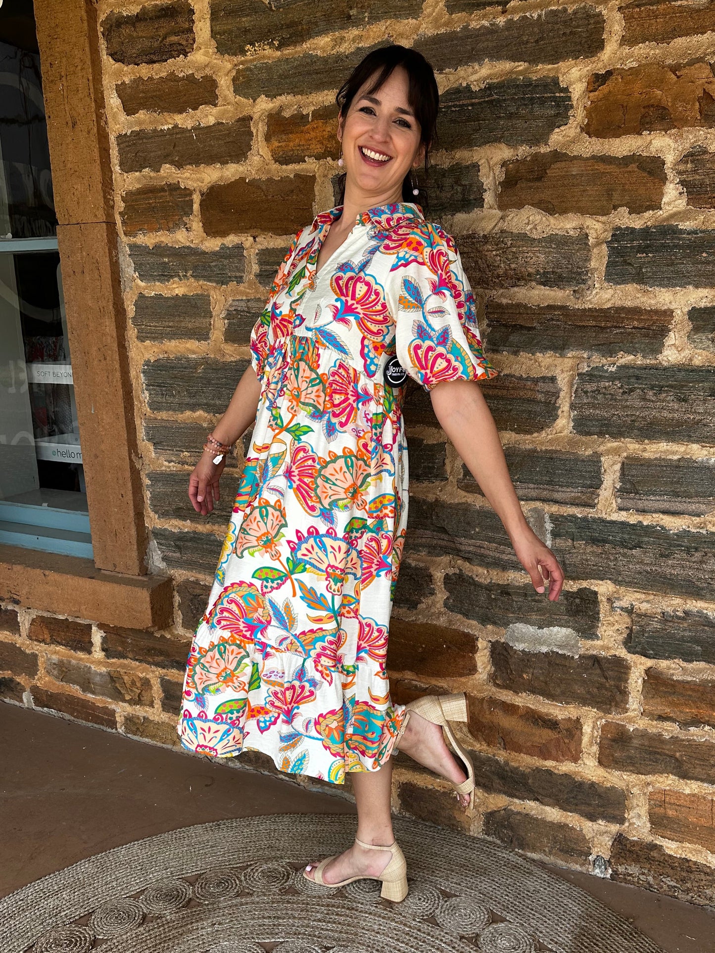 Paisley Perfection Midi Dress | Cream Mix