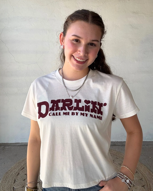 Sendero | Darlin' Women's Crop Tee | Vintage Whit