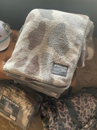 Burlebo Fireside Blanket | One Size 60” x 70” | Classic Deer Camo