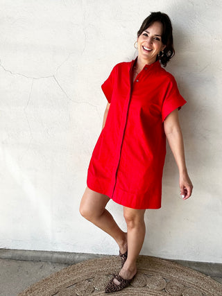 Poppy Mini Dress | Red