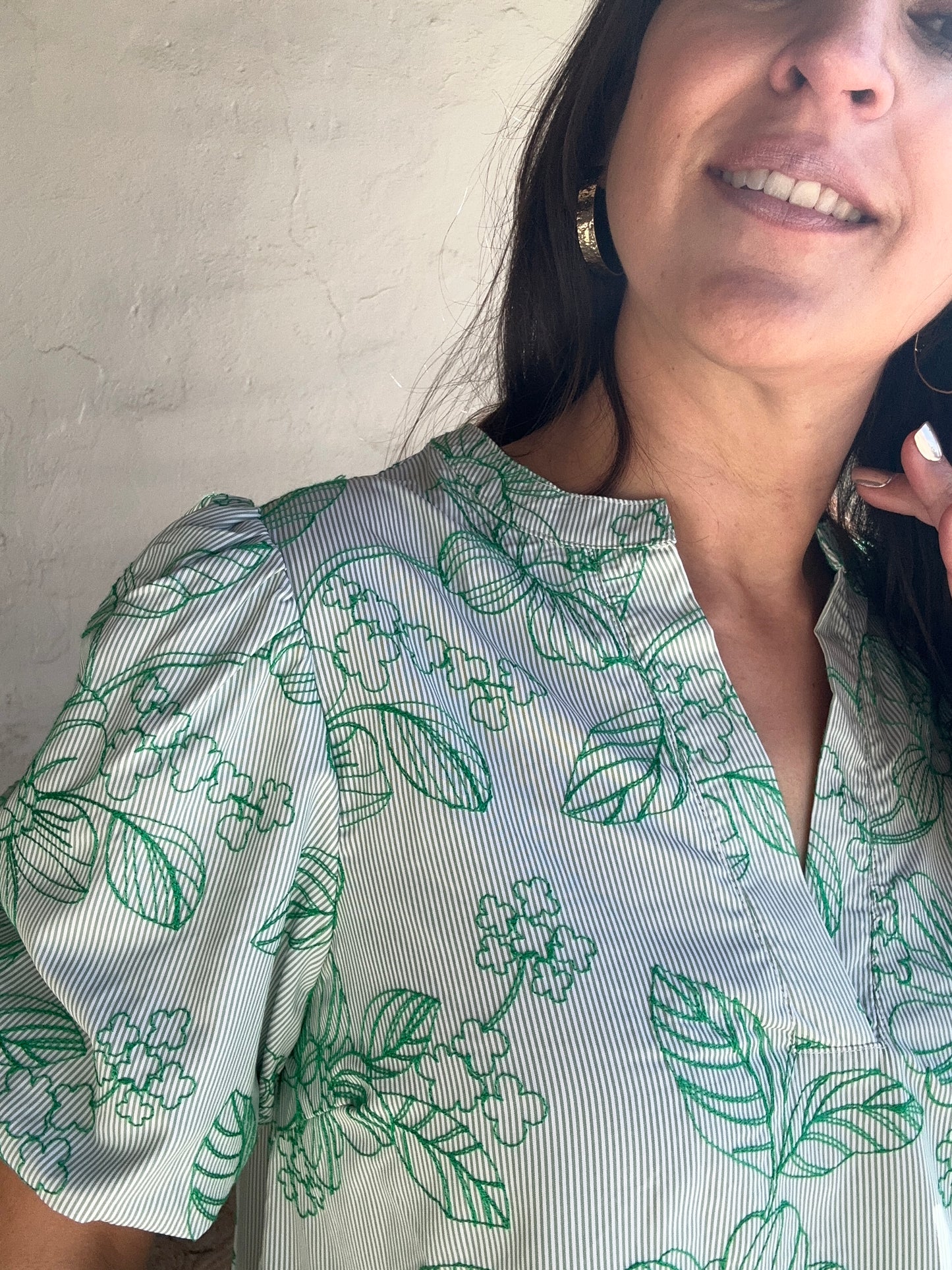 Maria Short Sleeve Top | Green