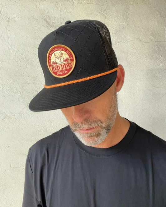 Red Dirt Hat - the rack – black with orange rope