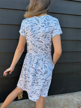 Burlebo | YOUTH | Moxie Dress | White Camo