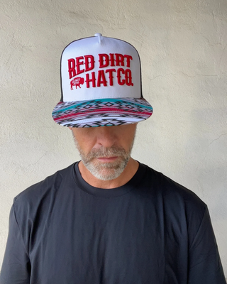 Red Dirt Hat - Tribal | White/Black (5 panel)