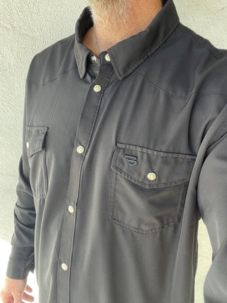 Burlebo | Performance Western Shirt Long Sleeve | Black