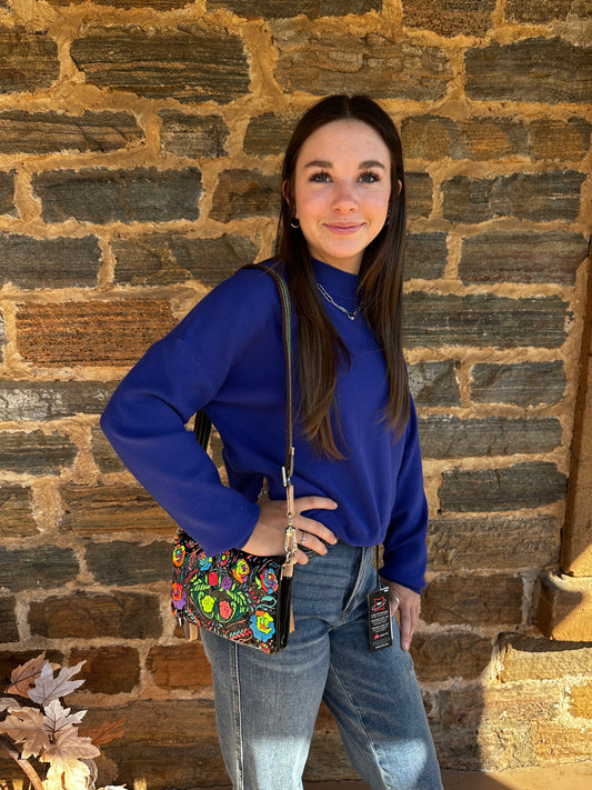 Solid Long Sleeve Sweater | Royal Blue