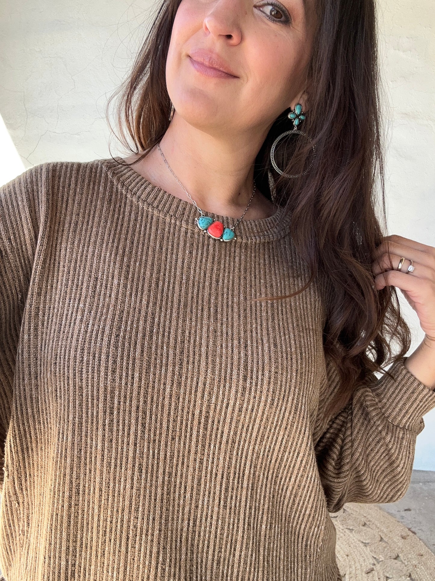 Marley Ribbed Long Sleeve | Brown