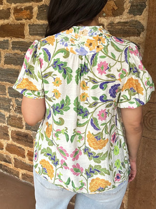 Maritza Short Sleeve Top | Green