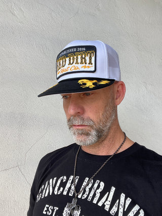 Red Dirt Hat | High VoltageCap | white / White Black Bill Black Rope 5 Pael