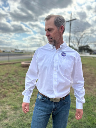 Cinch Modern Fit Mens Long Sleeve Solid White