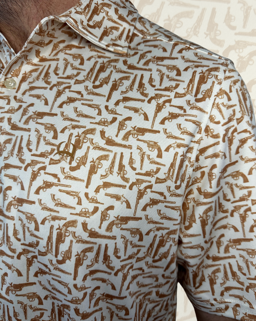 Cinch | ArenaFlex Polo | Cream Guns