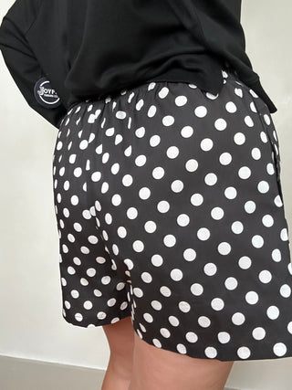 Easy Win Polka Dot Boxer Shorts | Black + White