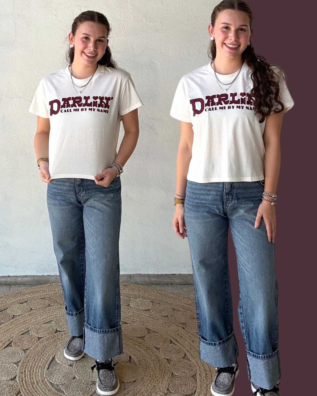 Sendero | Darlin' Women's Crop Tee | Vintage Whit