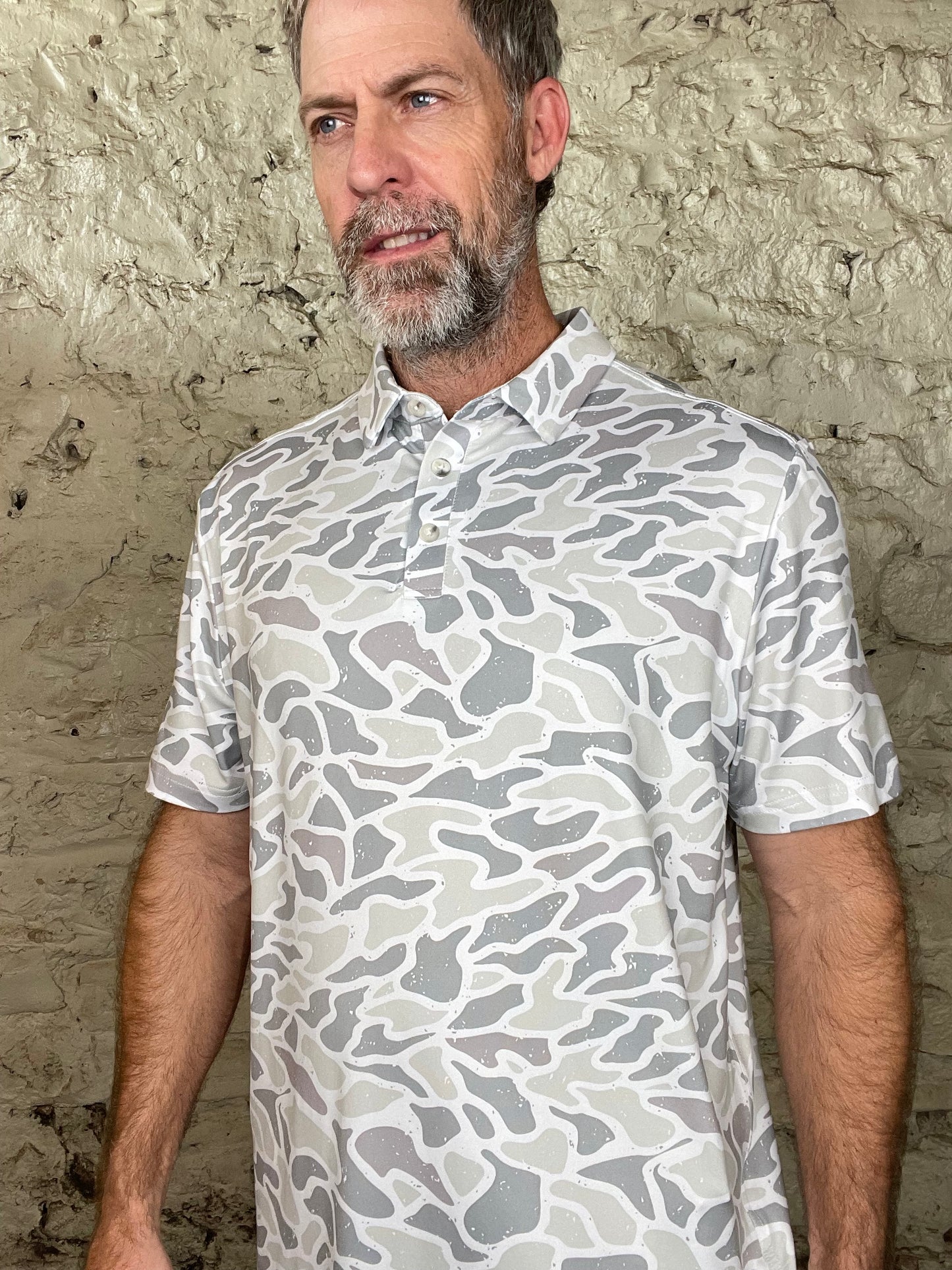 Burlebo | Performance Polo | White Camo