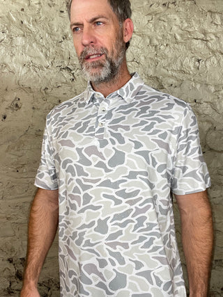 Burlebo | Performance Polo | White Camo