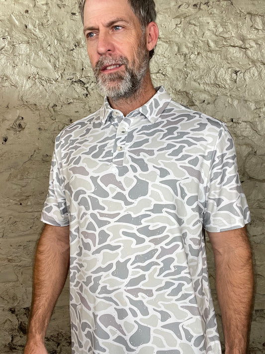 Burlebo | Performance Polo | White Camo