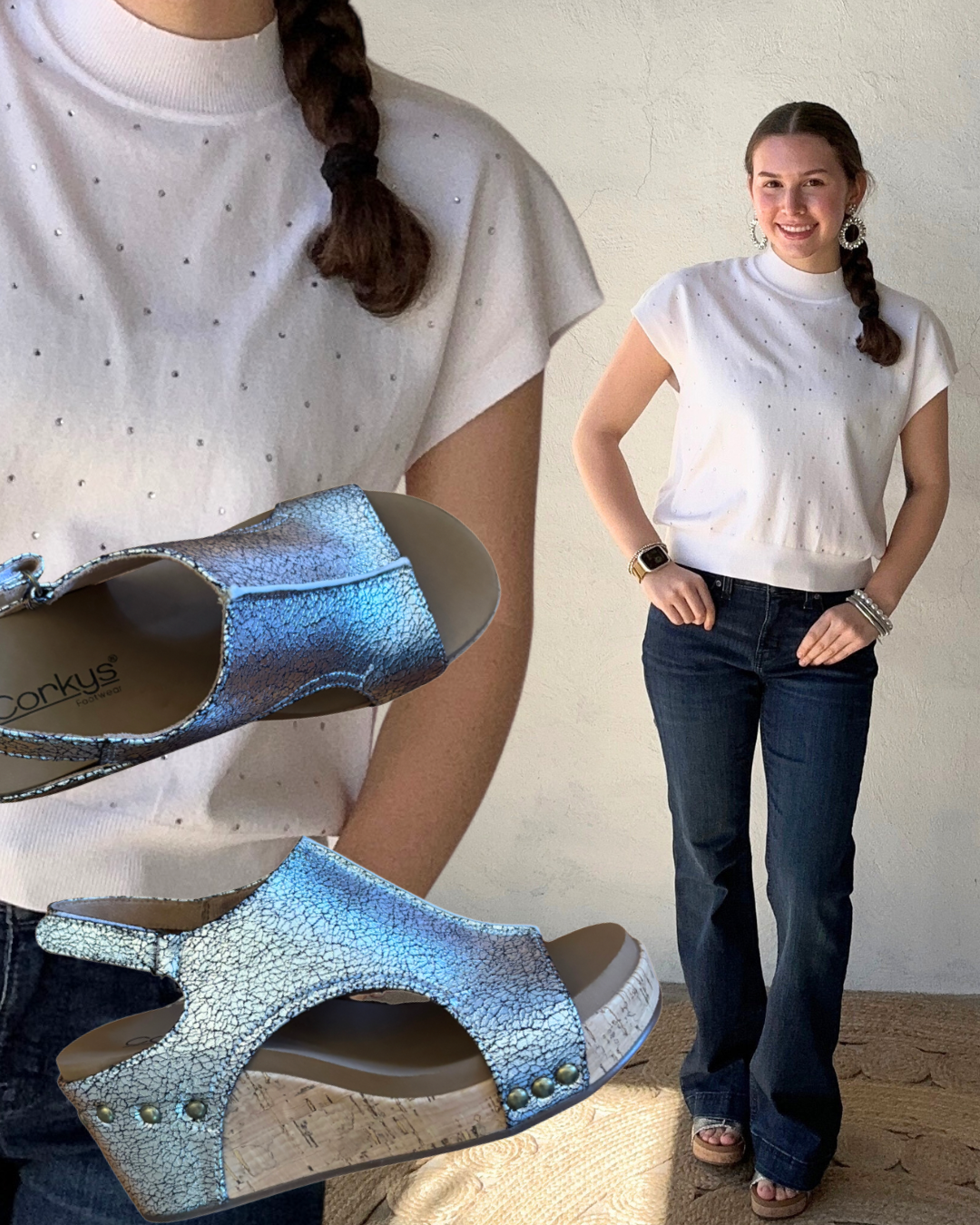 CORKYS | Carley | Silver Crackle